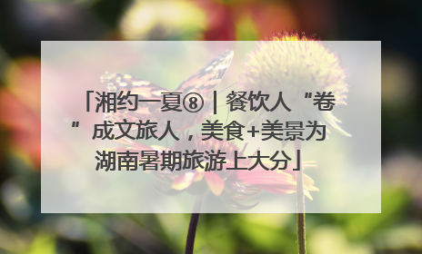 湘约一夏⑧｜餐饮人“卷”成文旅人，美食+美景为湖南暑期旅游上大分