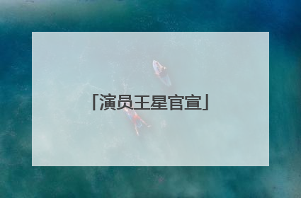 演员王星官宣