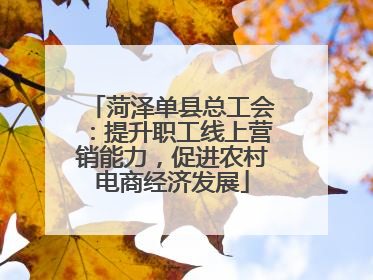 菏泽单县总工会：提升职工线上营销能力，促进农村电商经济发展