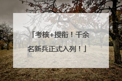 考核+授衔！千余名新兵正式入列！