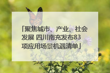 聚焦城市、产业、社会发展 四川南充发布83项应用场景机遇清单