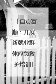 自贡富顺：开展新就业群体应急救护培训