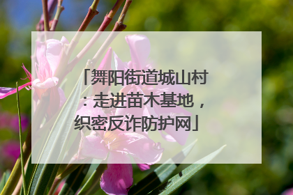 舞阳街道城山村：走进苗木基地，织密反诈防护网