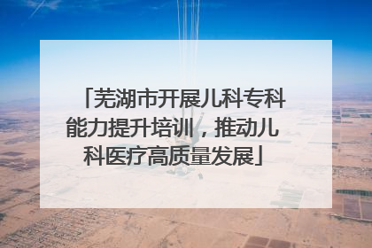 芜湖市开展儿科专科能力提升培训，推动儿科医疗高质量发展