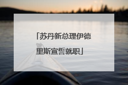 苏丹新总理伊德里斯宣誓就职
