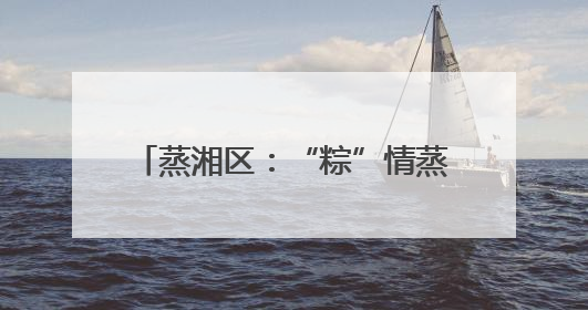 蒸湘区：“粽”情蒸湘 我们有“画”说