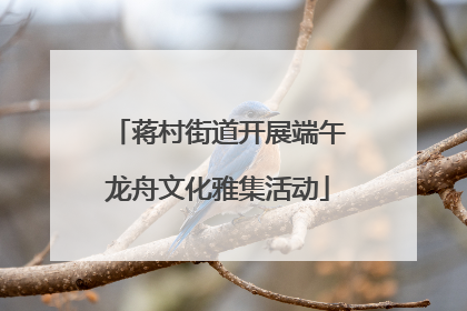 蒋村街道开展端午龙舟文化雅集活动