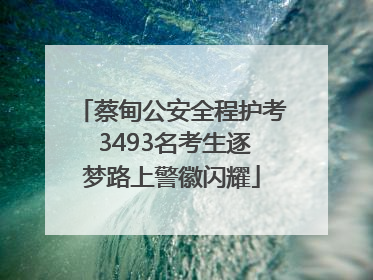 蔡甸公安全程护考 3493名考生逐梦路上警徽闪耀