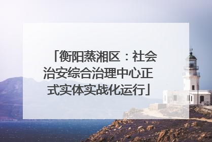 衡阳蒸湘区：社会治安综合治理中心正式实体实战化运行