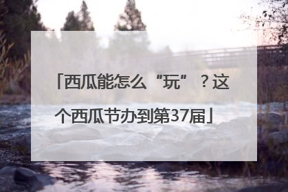 西瓜能怎么“玩”？这个西瓜节办到第37届
