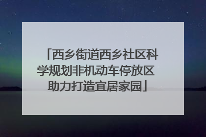 西乡街道西乡社区科学规划非机动车停放区 助力打造宜居家园