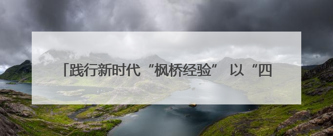 践行新时代“枫桥经验” 以“四步工作法”绘就基层治理新画卷