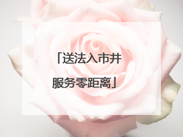 送法入市井 服务零距离