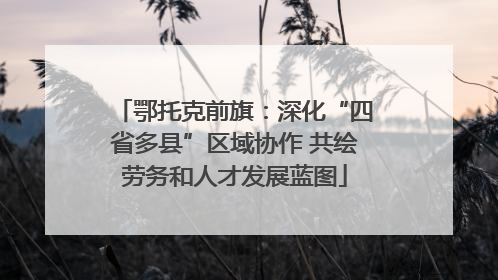 鄂托克前旗：深化“四省多县”区域协作 共绘劳务和人才发展蓝图