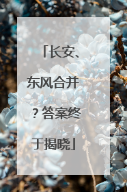 长安、东风合并？答案终于揭晓