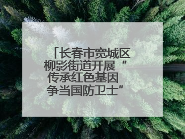 长春市宽城区柳影街道开展“传承红色基因 争当国防卫士”主题教育活动