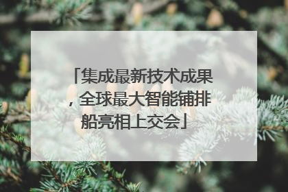 集成最新技术成果，全球最大智能铺排船亮相上交会