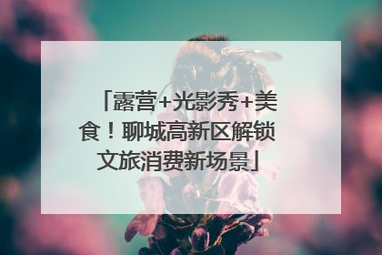 露营+光影秀+美食！聊城高新区解锁文旅消费新场景