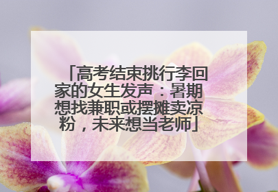 高考结束挑行李回家的女生发声：暑期想找兼职或摆摊卖凉粉，未来想当老师
