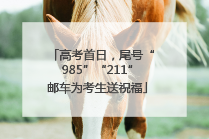 高考首日，尾号“985”“211”邮车为考生送祝福