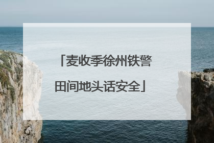 麦收季徐州铁警田间地头话安全