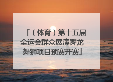 （体育）第十五届全运会群众展演舞龙舞狮项目预赛开赛