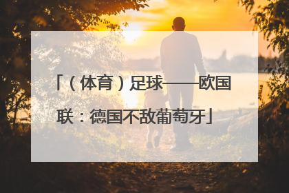 （体育）足球——欧国联：德国不敌葡萄牙