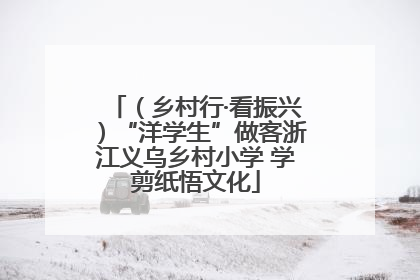 （乡村行·看振兴）“洋学生”做客浙江义乌乡村小学 学剪纸悟文化