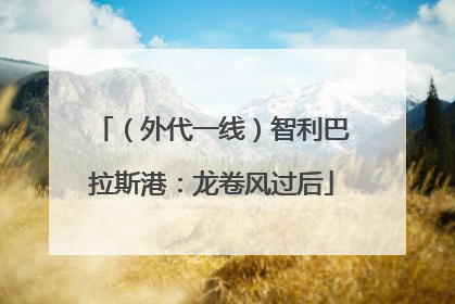 （外代一线）智利巴拉斯港：龙卷风过后