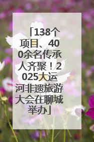 138个项目、400余名传承人齐聚！2025大运河非遗旅游大会在聊城举办