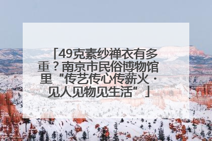 49克素纱禅衣有多重？南京市民俗博物馆里“传艺传心传薪火・见人见物见生活”