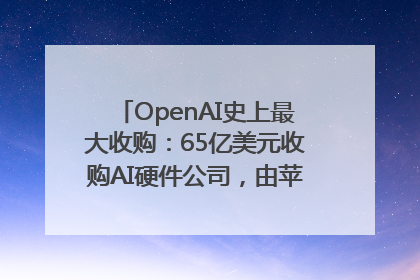 OpenAI史上最大收购：65亿美元收购AI硬件公司，由苹果前设计总监创办